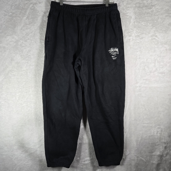 nike x stussy international sweatpants black